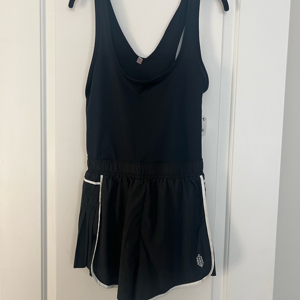 Anthropologie Black Athletic romper